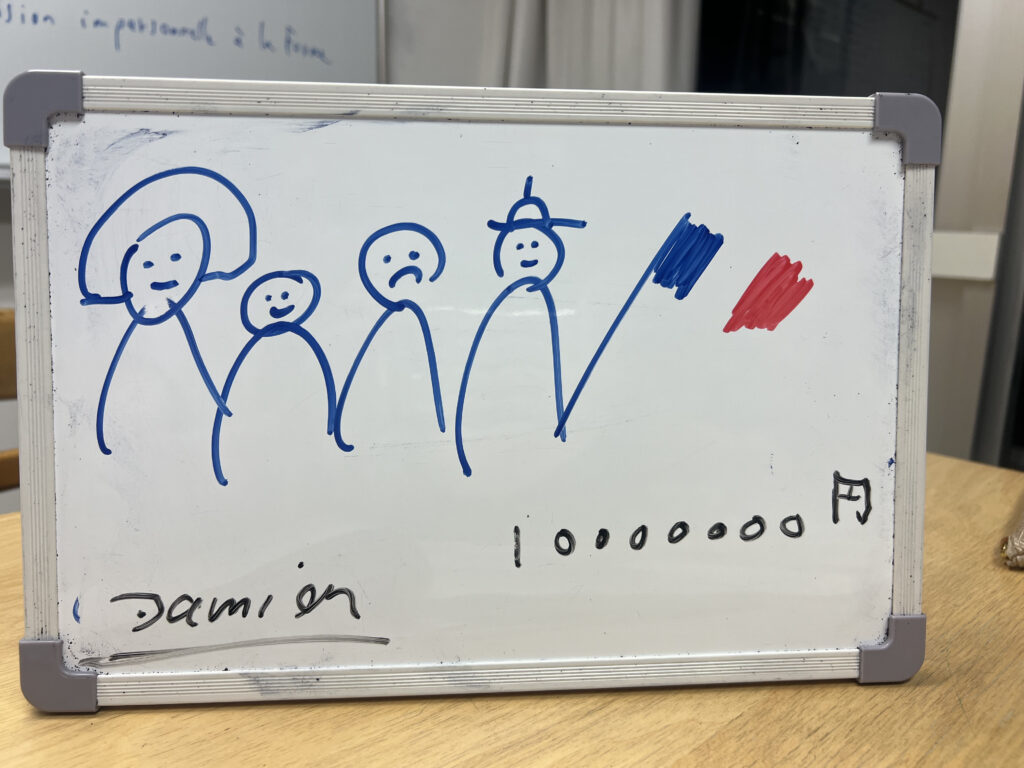 フランス語教室の先生が書いたイラスト