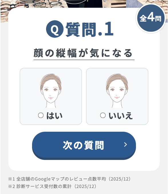 簡易顔型診断コンテンツ
